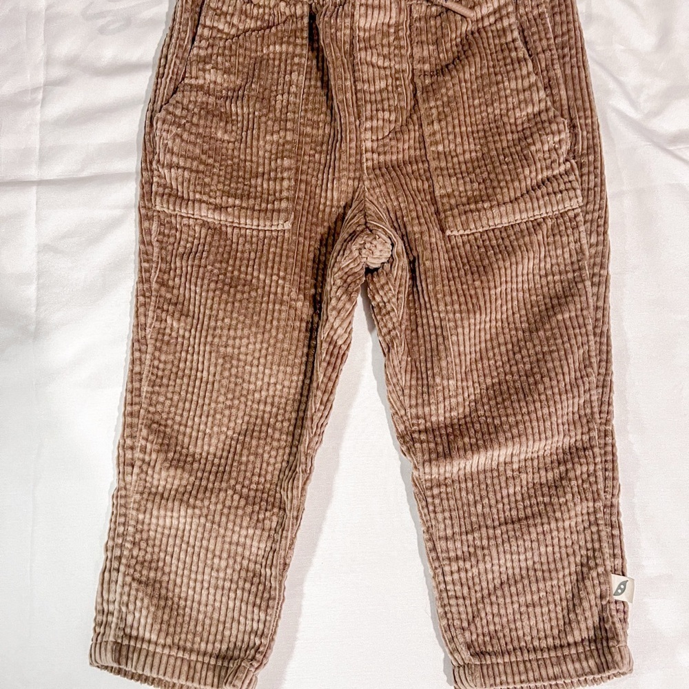 NWOT Easy Peasy Cozy Brown Corduroy Toddler Pants Brown Size 18 Months